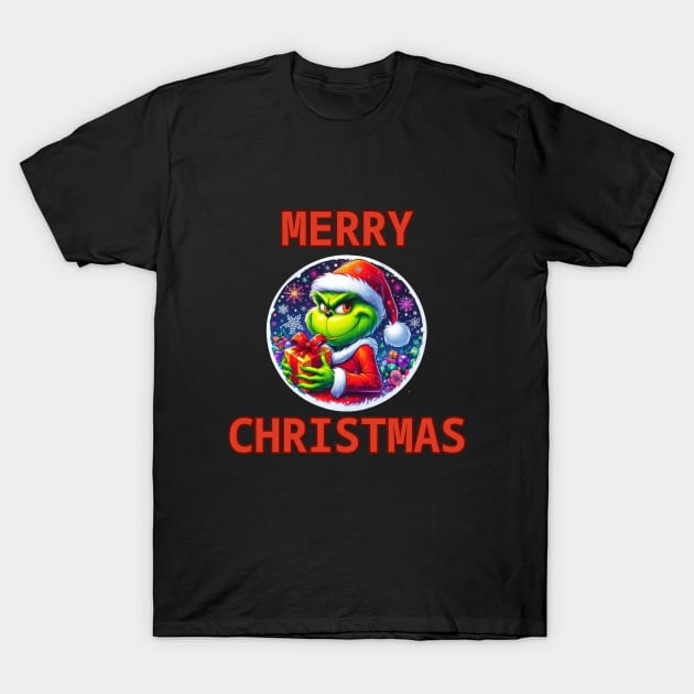 Christmas Grinch T-Shirt by BukovskyART